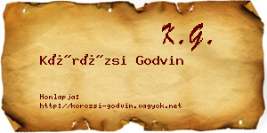 Körözsi Godvin névjegykártya